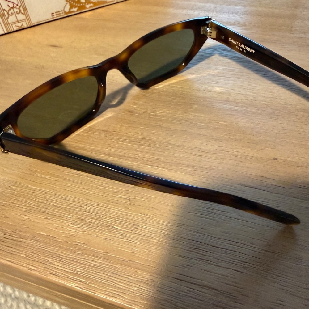 Saint Laurent Eyewear Sunglasses SL M126 003 Havana Squared RP: $508 - Picture 9 of 16